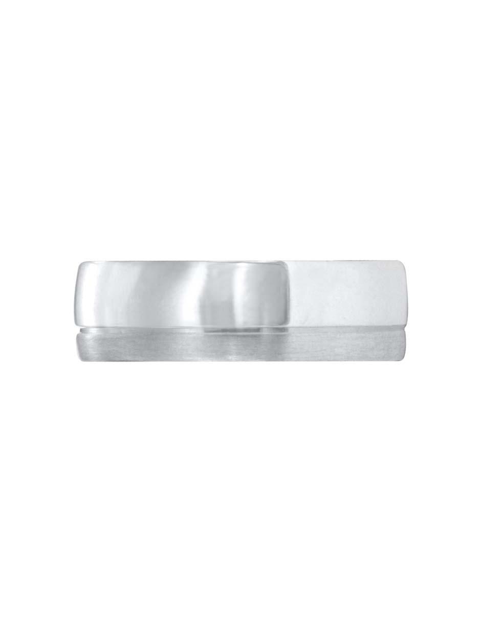 Argolla de oro blanco 14 k Redenta 4