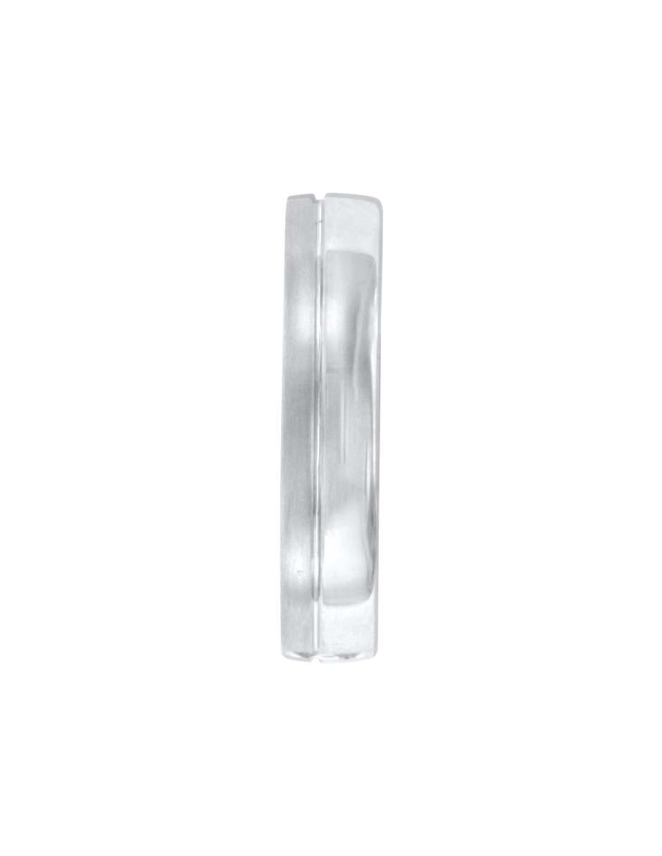 Argolla de oro blanco 14 k Redenta diamante 2