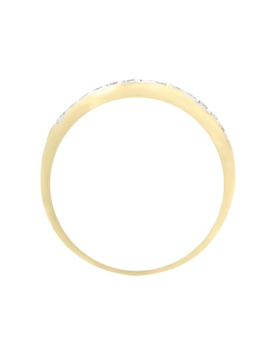 Argolla de oro amarillo 14 k Cecilia diamante 3