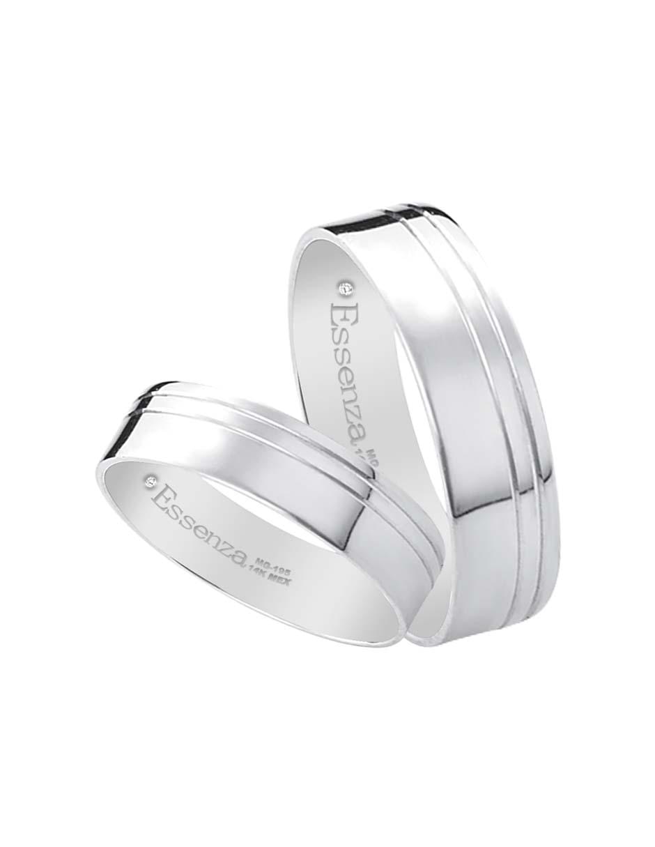 Argolla de oro blanco 14 k Laverne 5