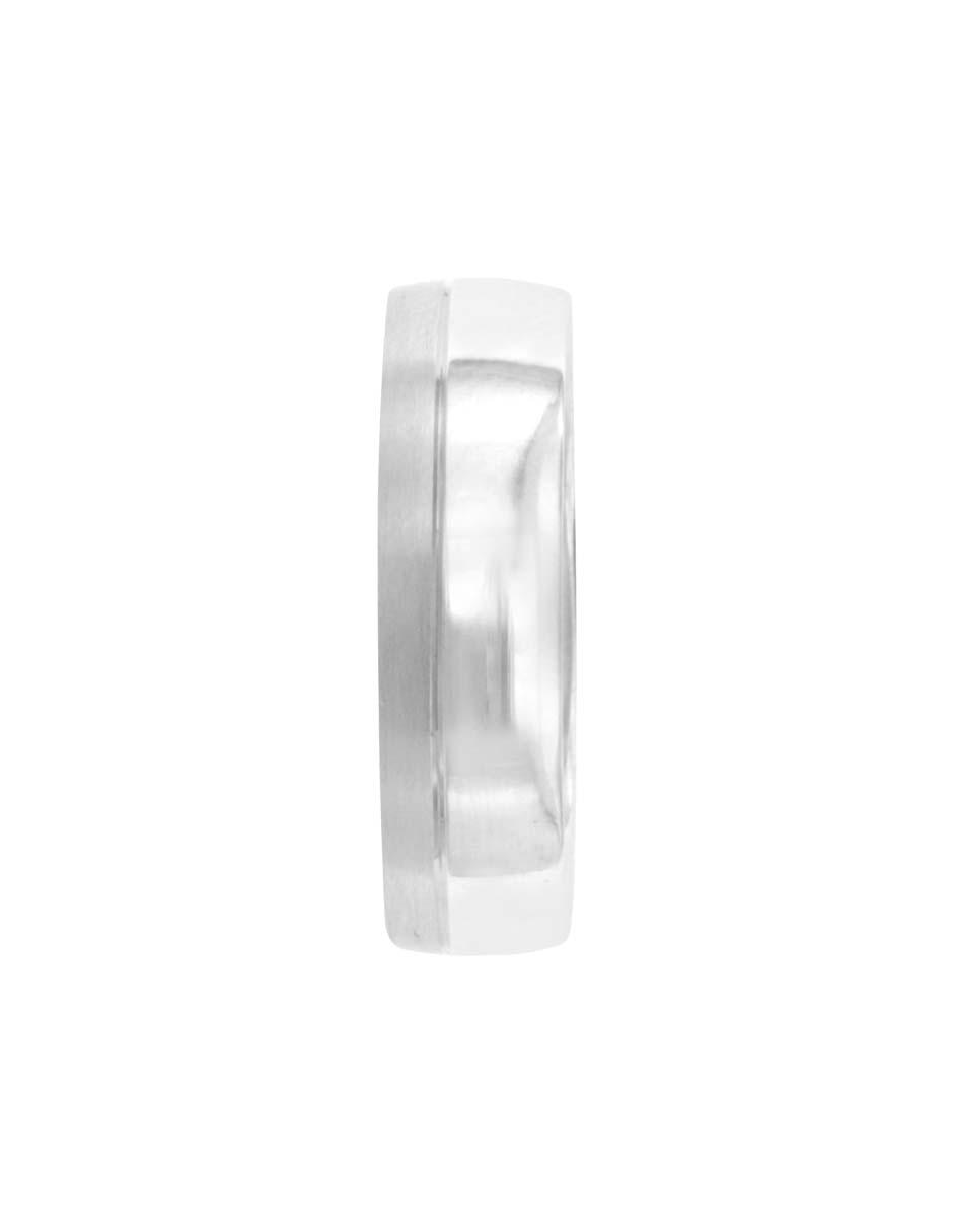 Argolla de oro blanco 14 k Georgina diamante 2
