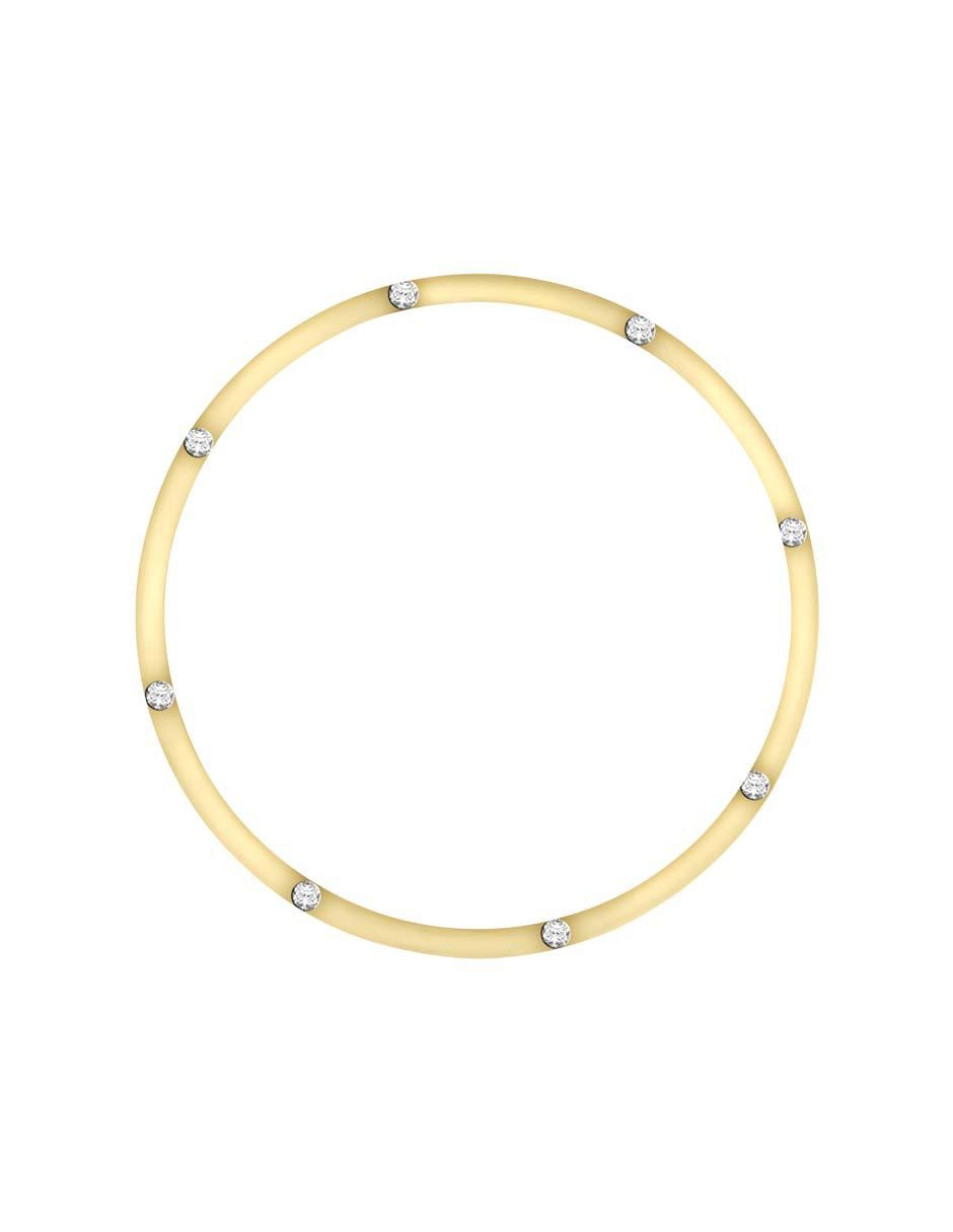 Argolla de oro amarillo 14 k Bellisa diamante
