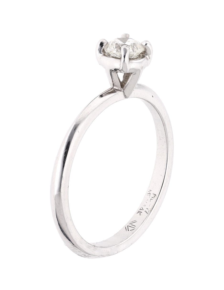 Anillo de compromiso de oro 14 k diamante 3