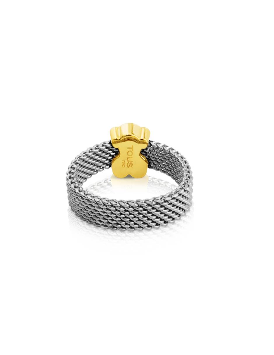 Anillo de oso Mesh 18 k de oro amarillo lustre 2