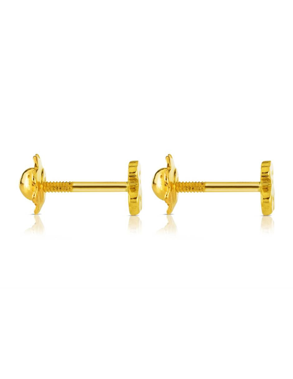 Broqueles de oro con acabado lustre 4
