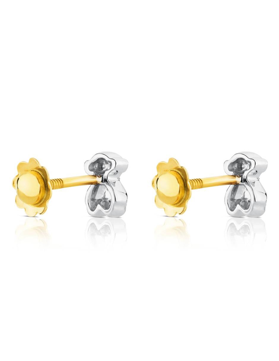 Broqueles de oro blanco con acabado lustre diamante 3