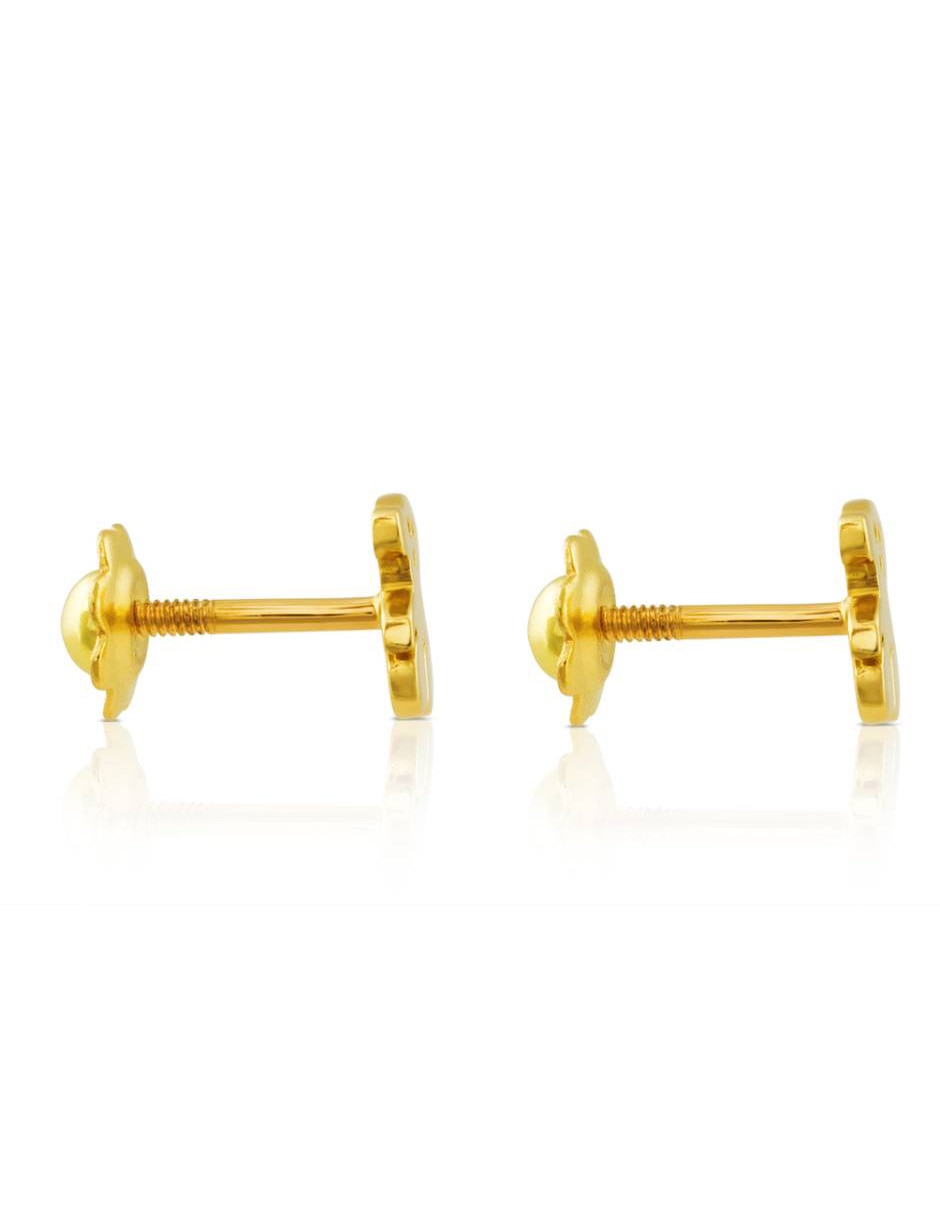 Broqueles de oro con acabado lustre