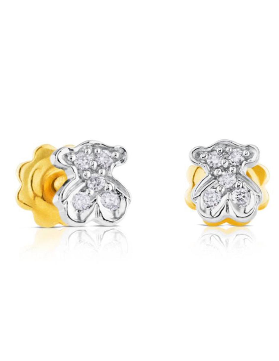 Broqueles de oro con acabado lustre diamante Broqueles de oro con acabado lustre diamante