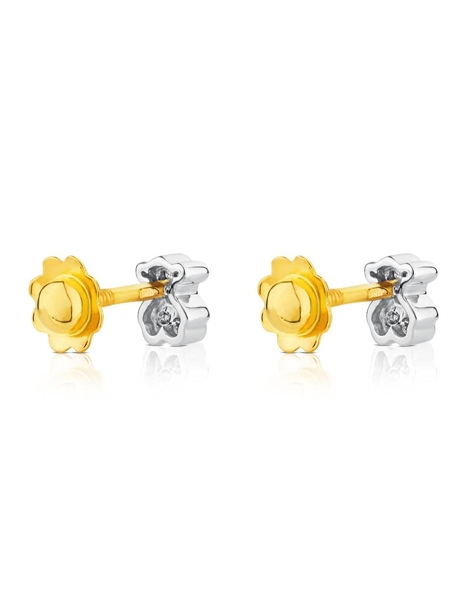 Broqueles de oro con acabado lustre diamante 4