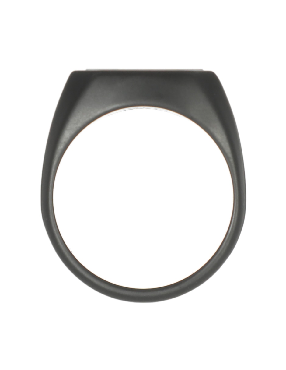 Anillo octagonal Ceramic Signet brillante 2