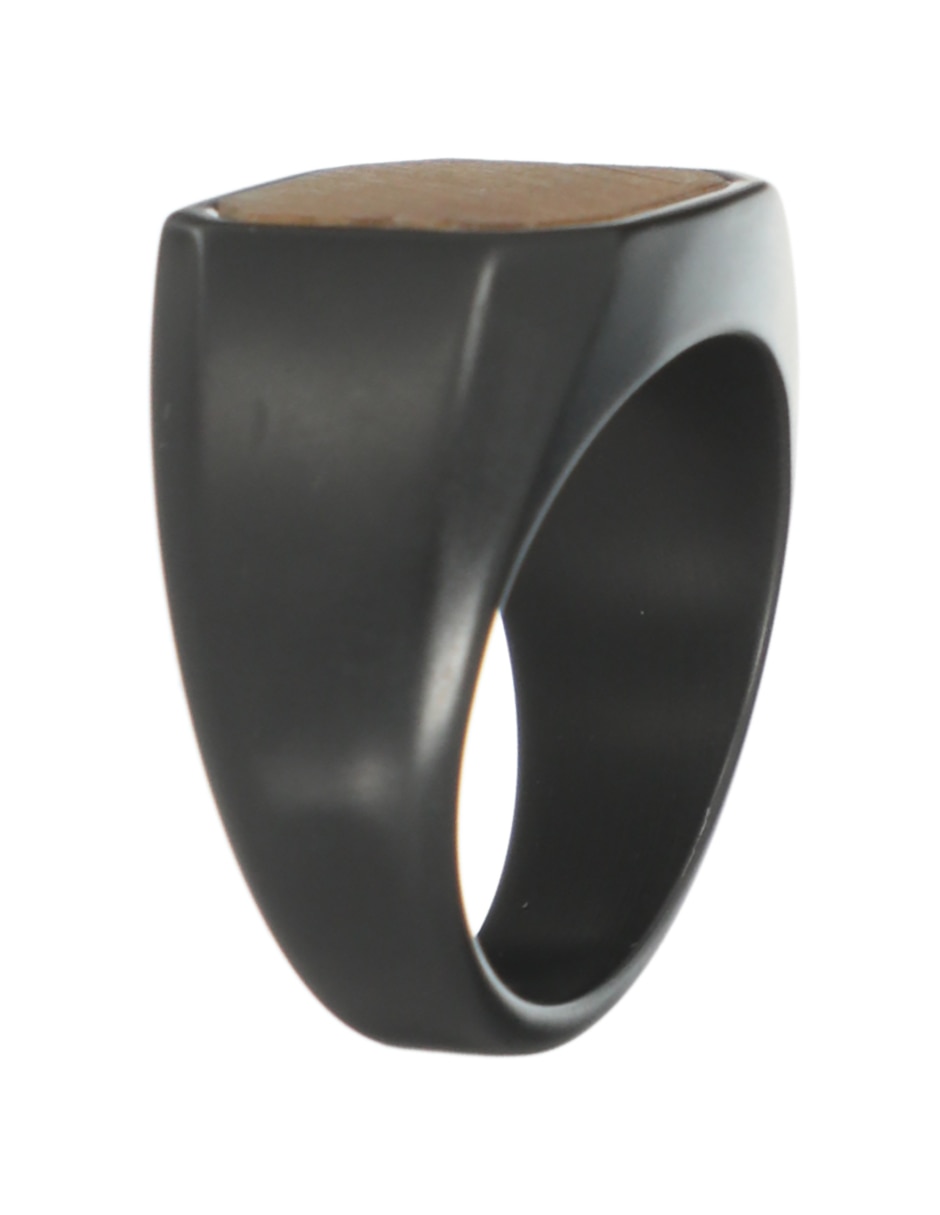 Anillo octagonal Ceramic Signet brillante 3