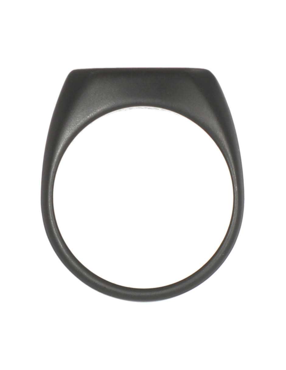 CERAMIC SIGNET RIN HOMBRE, NEGRO