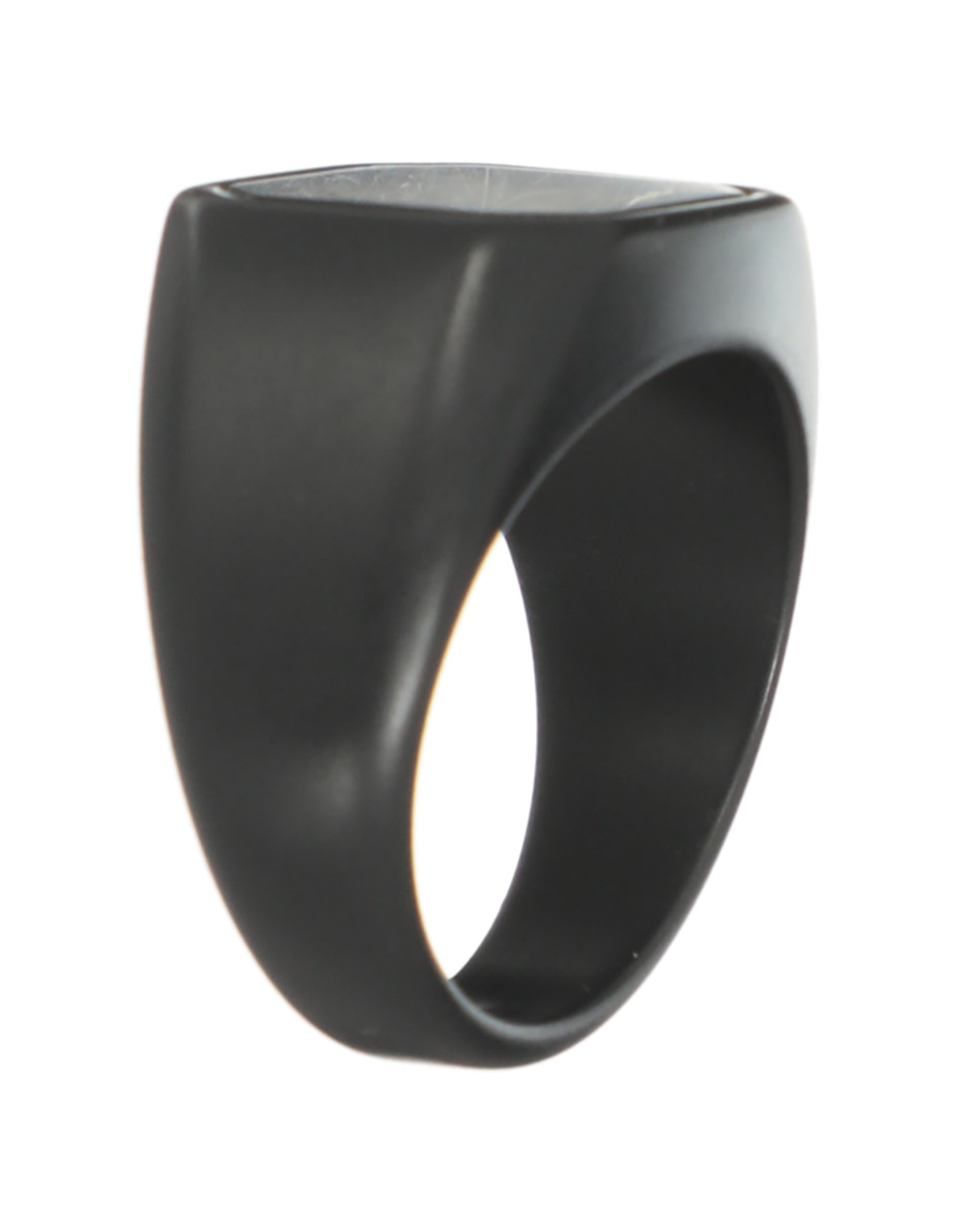 CERAMIC SIGNET RIN HOMBRE, NEGRO