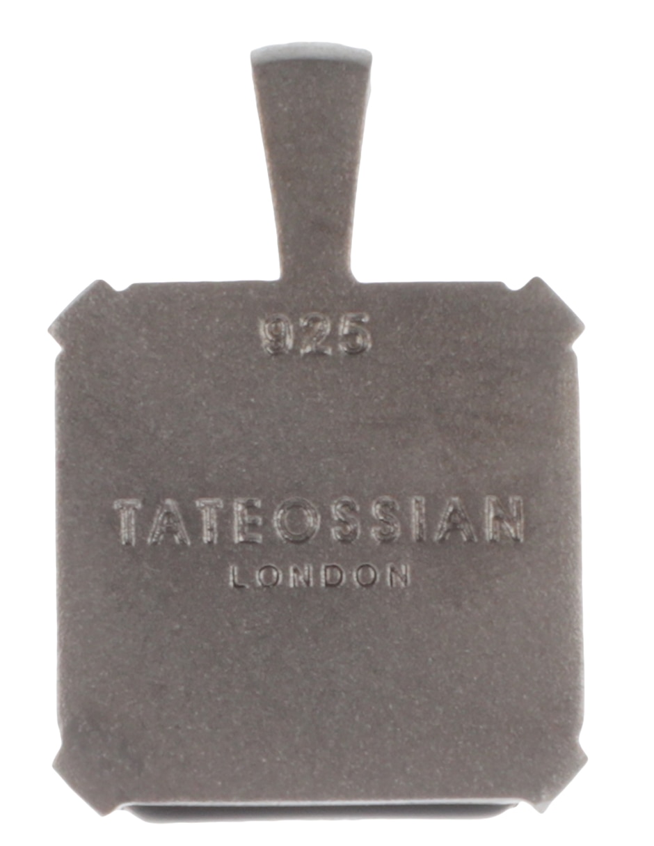 Dije cuadrado de plata P 925 lapislázuli 3