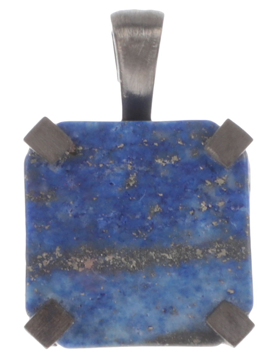 Dije cuadrado de plata P 925 lapislázuli