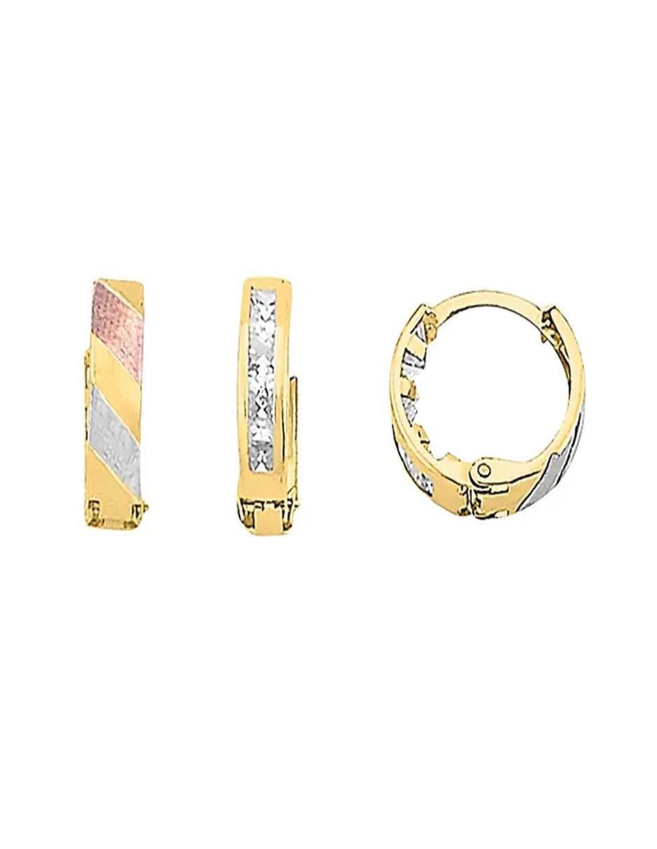 Aretes con acabado brillante zirconia 3