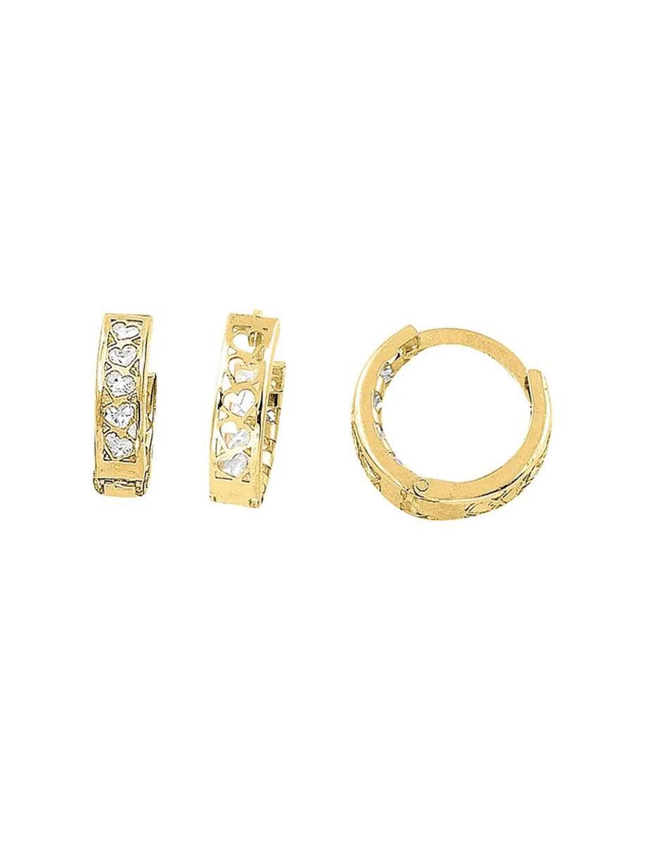 Aretes con acabado brillante zirconia 3