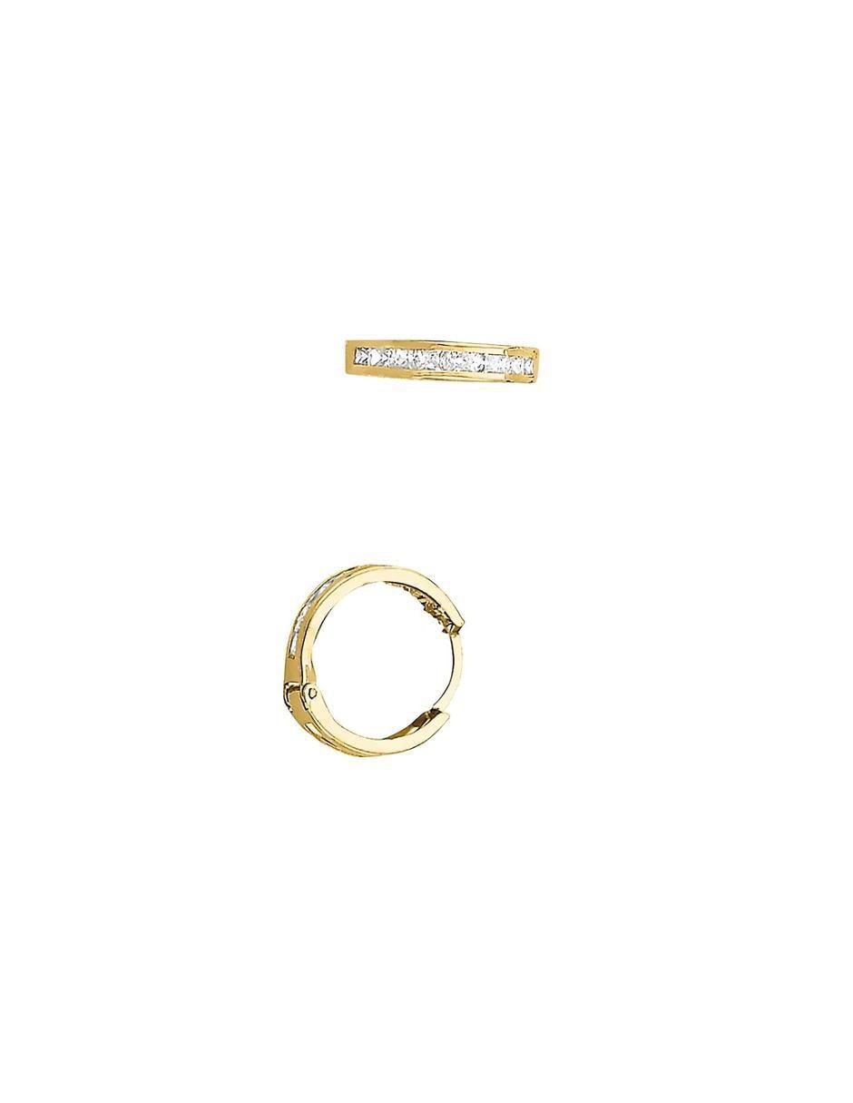Aretes con acabado brillante zirconia 2