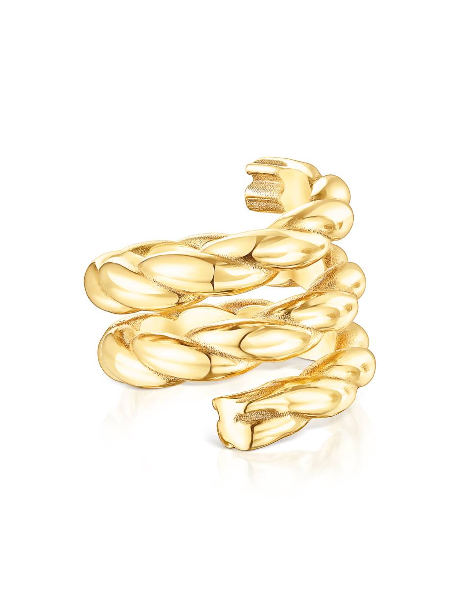 Anillo Twisted de plata vermeil brillante 3