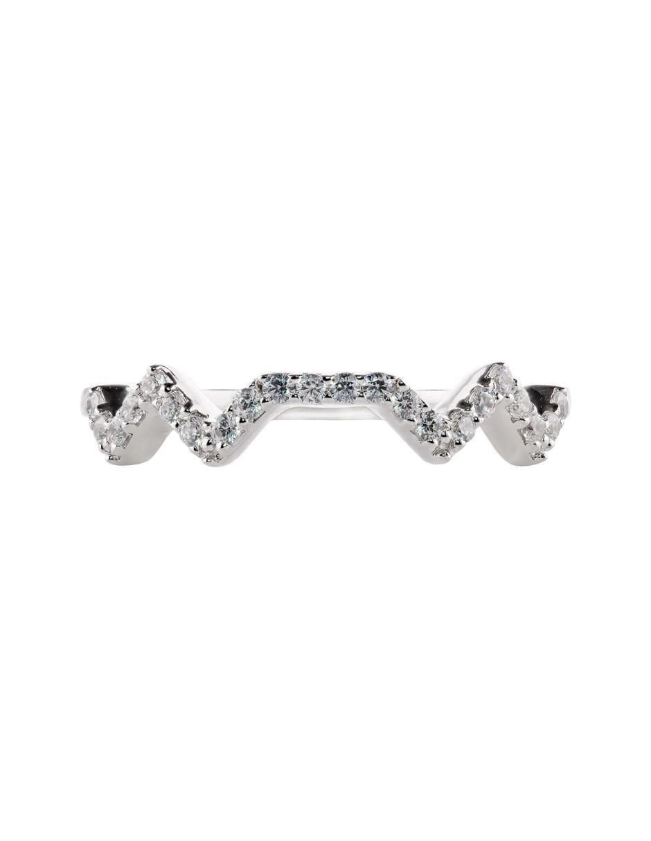 Anillo de compromiso de oro blanco 14 k diamante