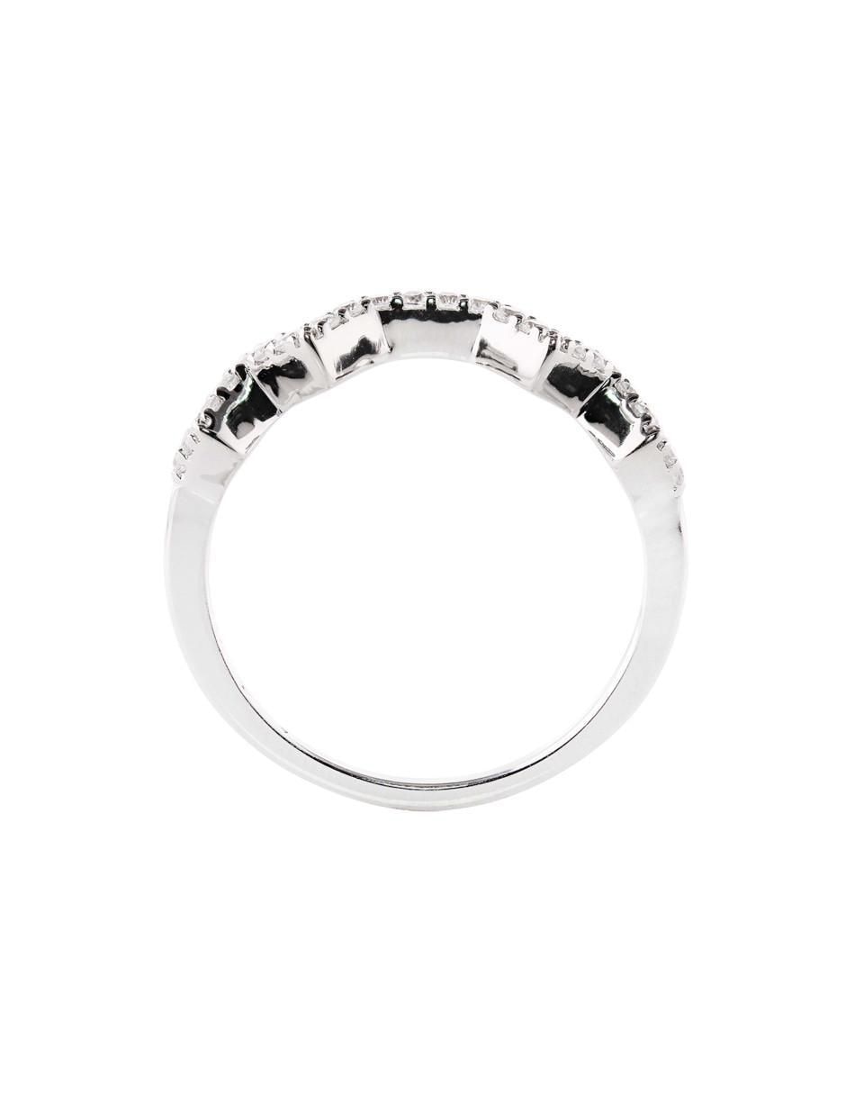 Anillo de compromiso de oro blanco 14 k diamante 2