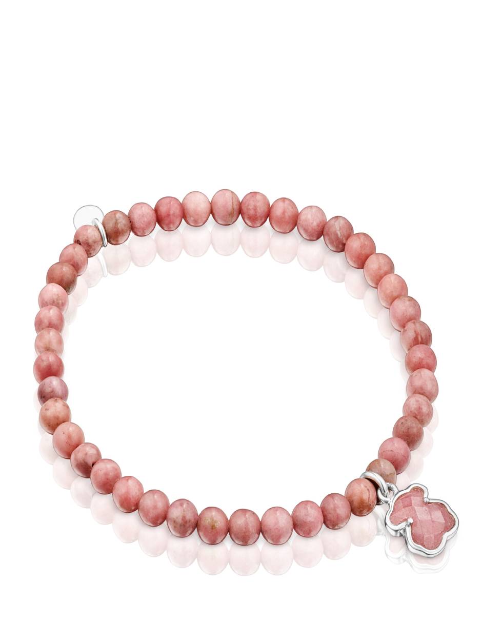 Pulsera de elástico y plata con lustre Pulsera de elástico y plata con lustre