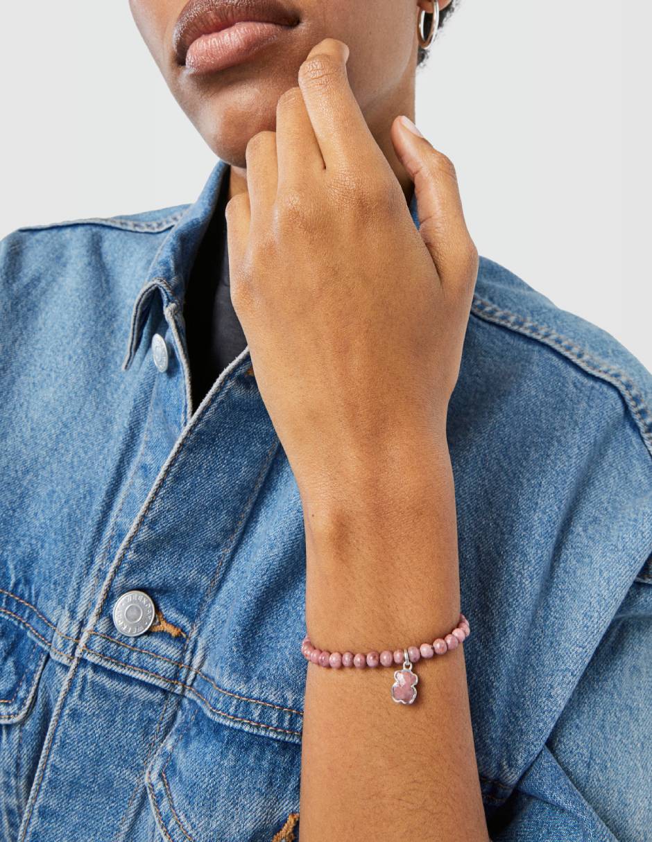 Pulsera de elástico y plata con lustre 2