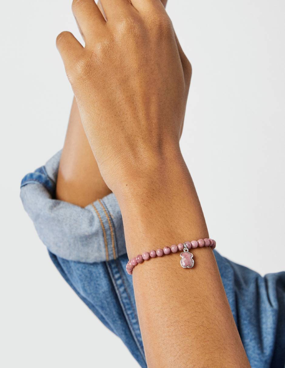 Pulsera de elástico y plata con lustre 3