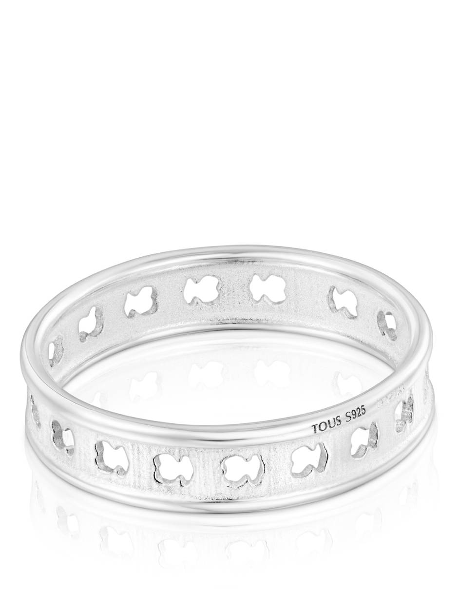 Anillo de oso Bear row P 925 de plata brillante 6