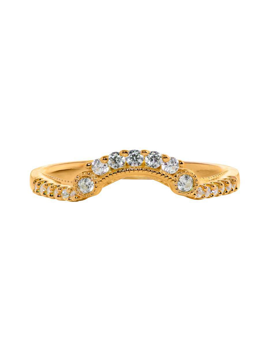 Anillo de compromiso de oro amarillo 14 k diamante 1