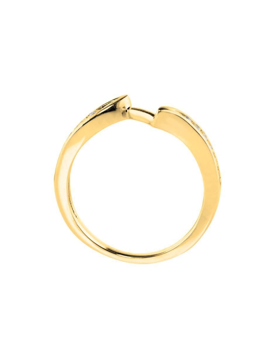 Anillo de compromiso de oro amarillo 14 k diamante 2