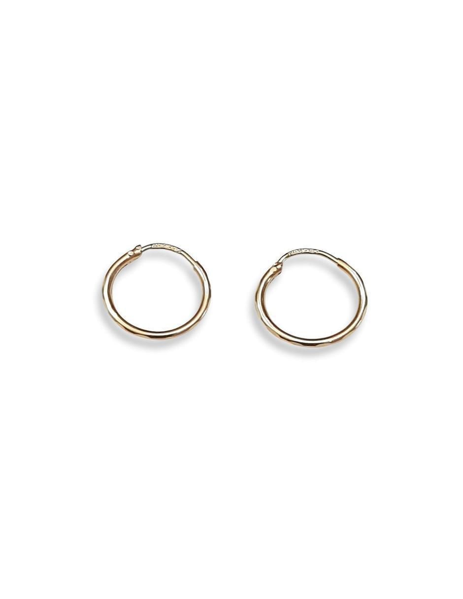 Aretes de oro con acabado brillante 2