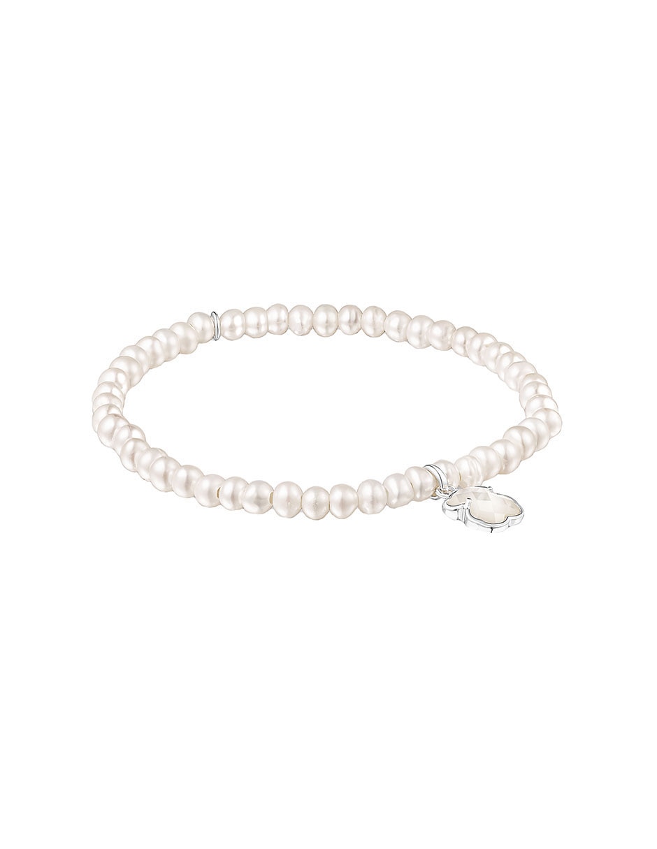Pulsera de plata con acabado aperlado 3