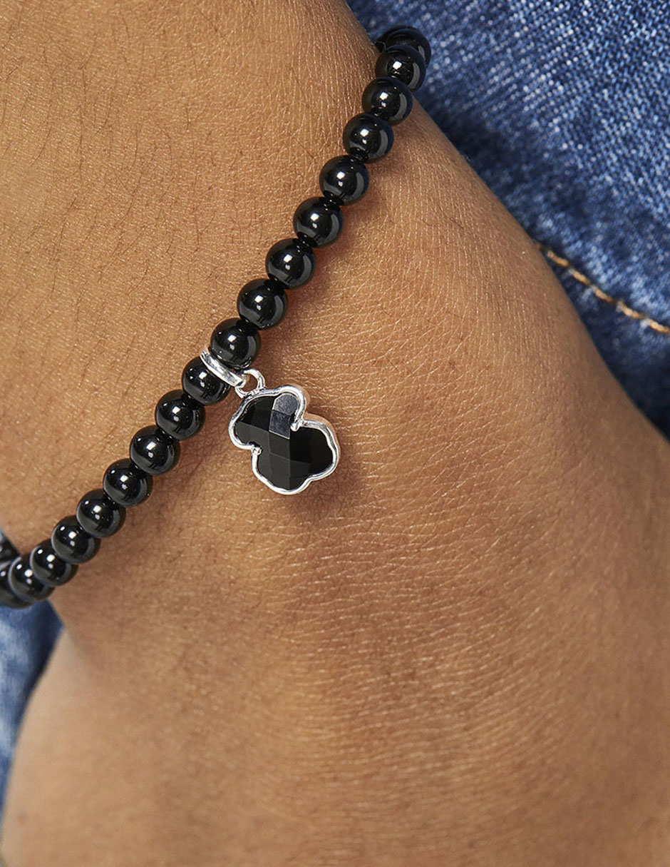 Brazalete de plata con acabado aperlado 6