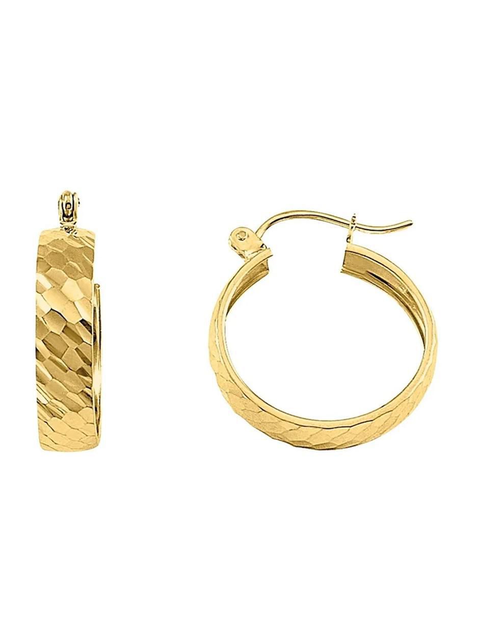 Arracadas de oro con acabado brillante