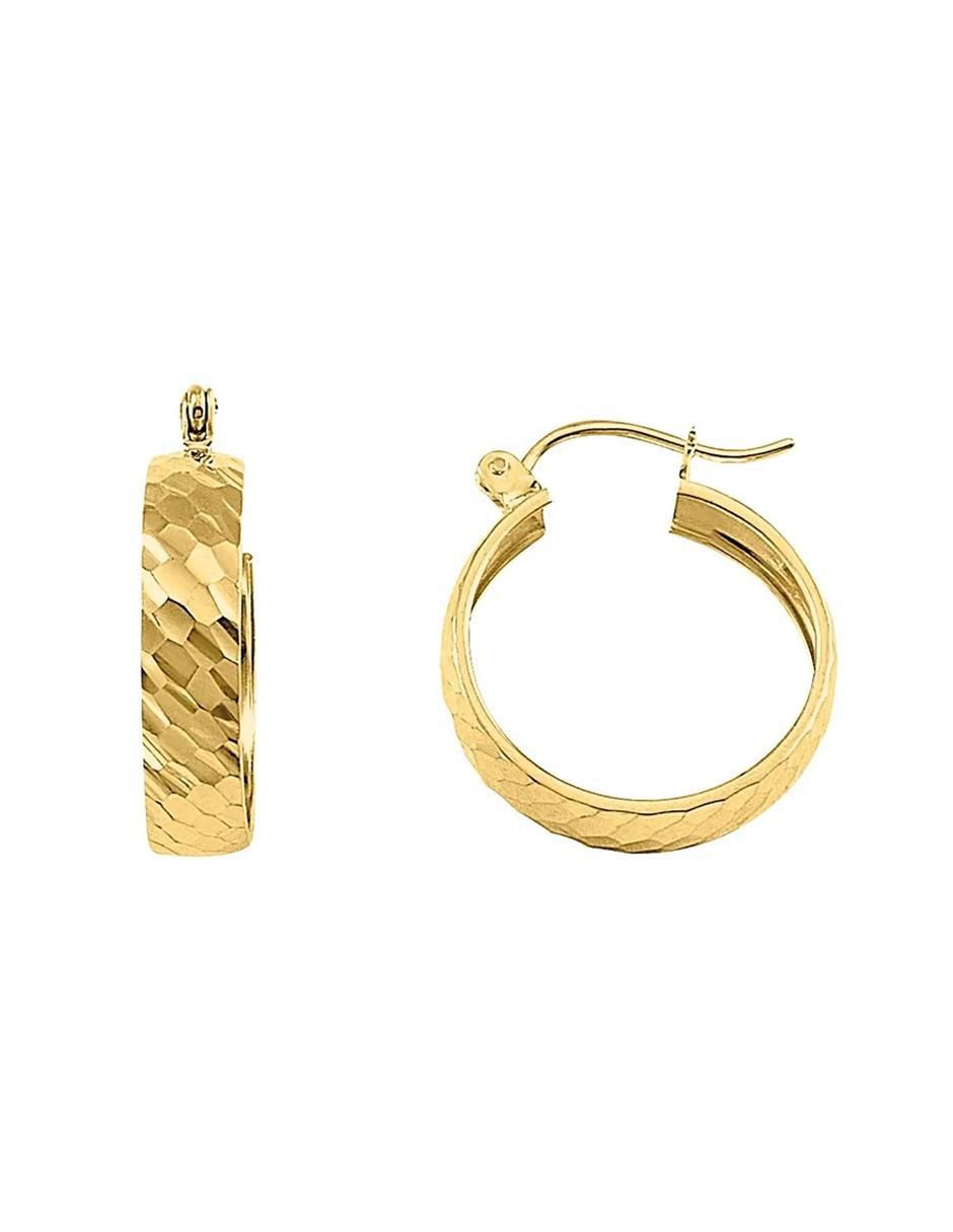 Arracadas de oro con acabado brillante 2