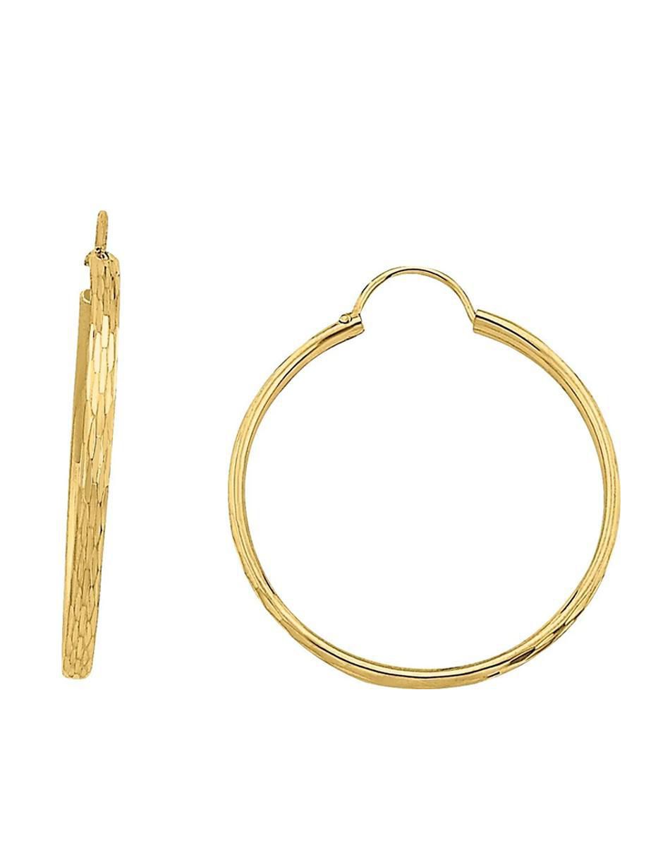 Arracadas de oro con acabado brillante
