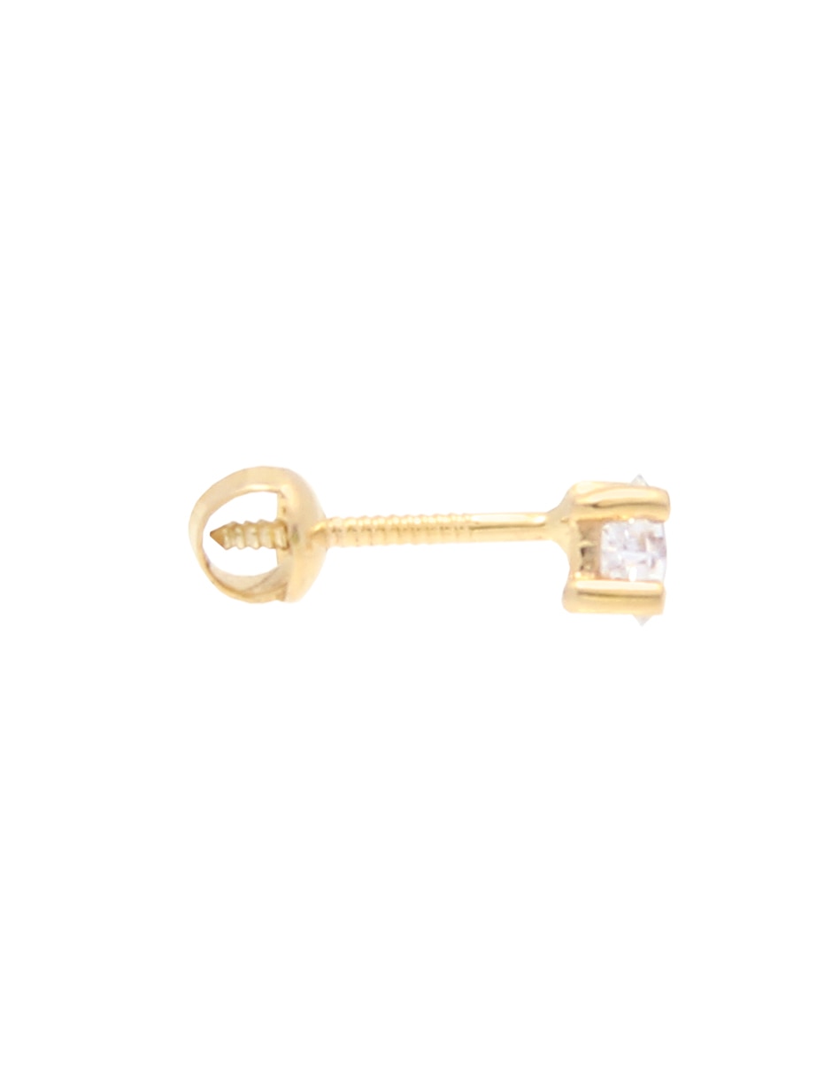 Broqueles de oro con acabado pavé zirconia 3