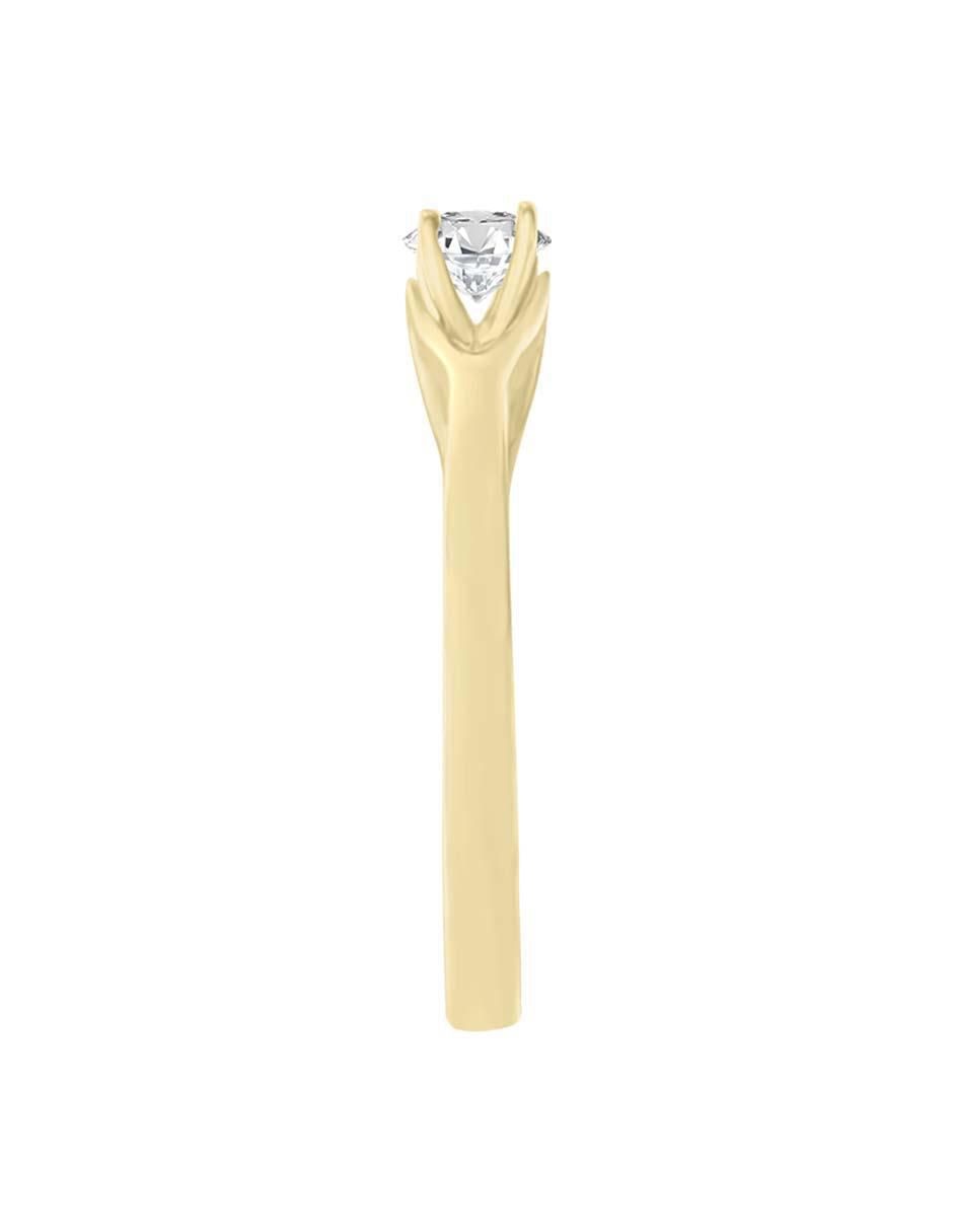Solitario de oro 14 k Cecily diamante 2