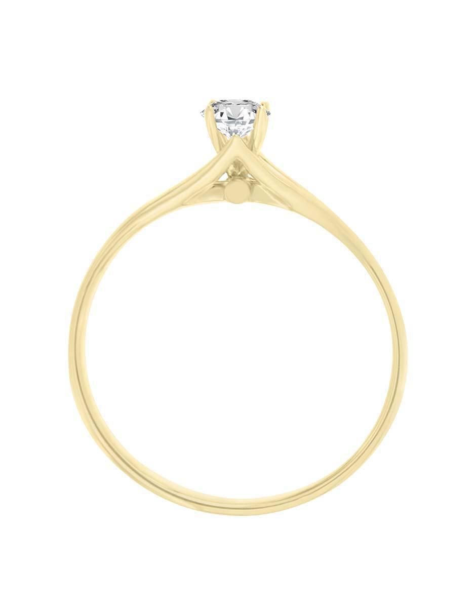 Solitario de oro 14 k Cecily diamante 3