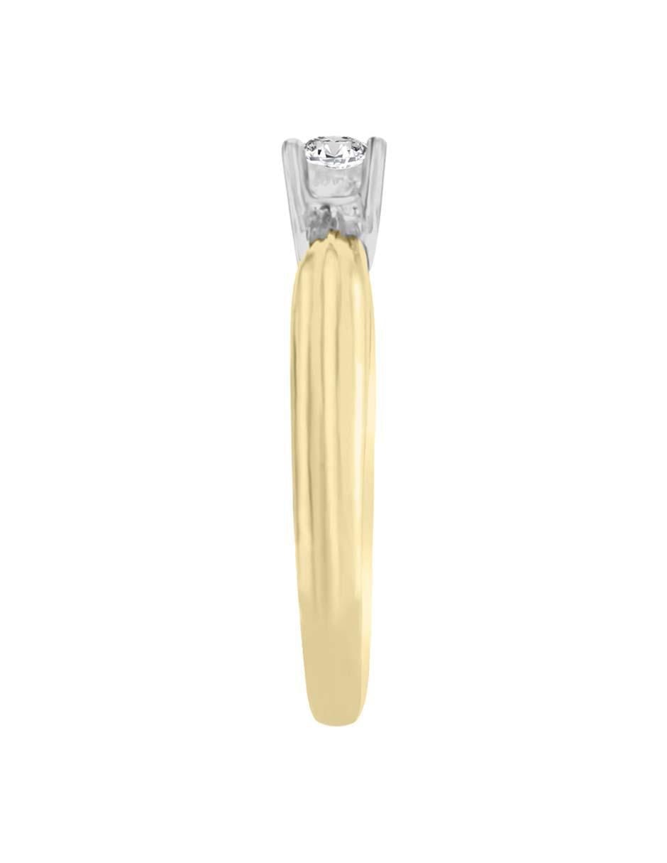 Solitario de oro 14 k Zaira diamante 2