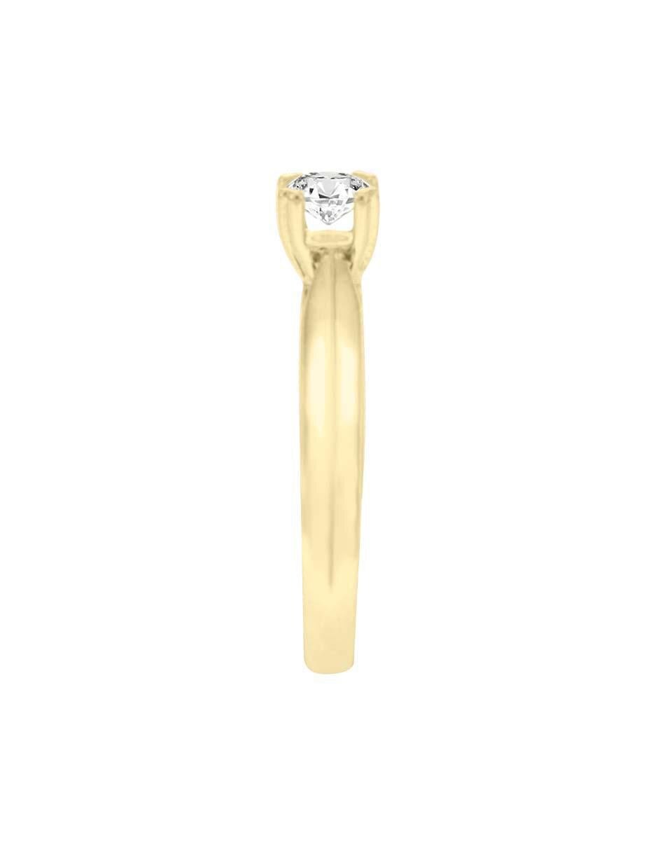 Solitario de oro 14 k Jessica diamante 2