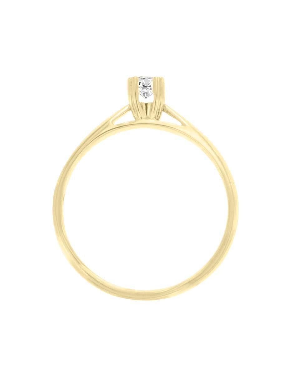 Solitario de oro 14 k Jessica diamante 3