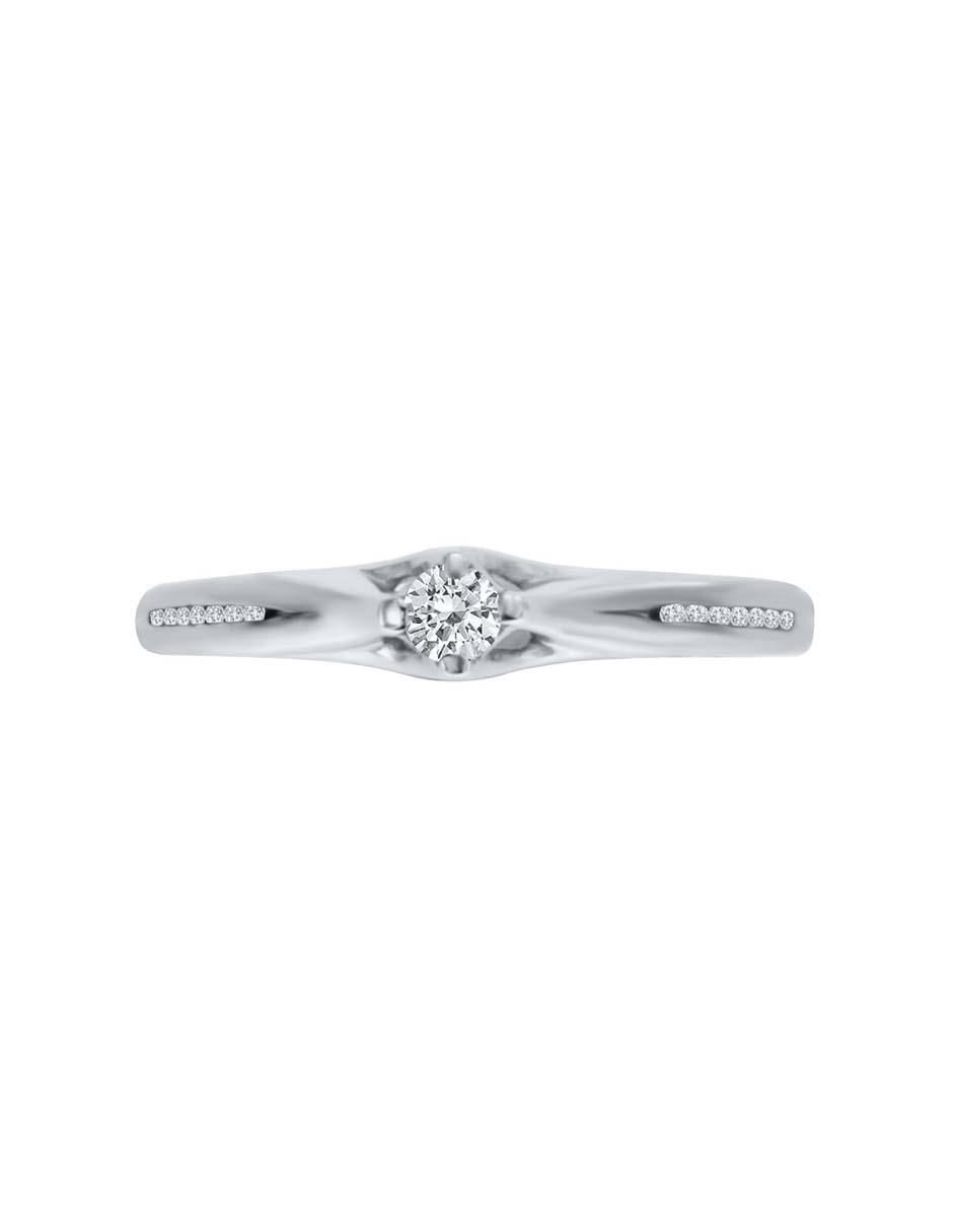 Solitario de oro 14 k Circe diamante 4