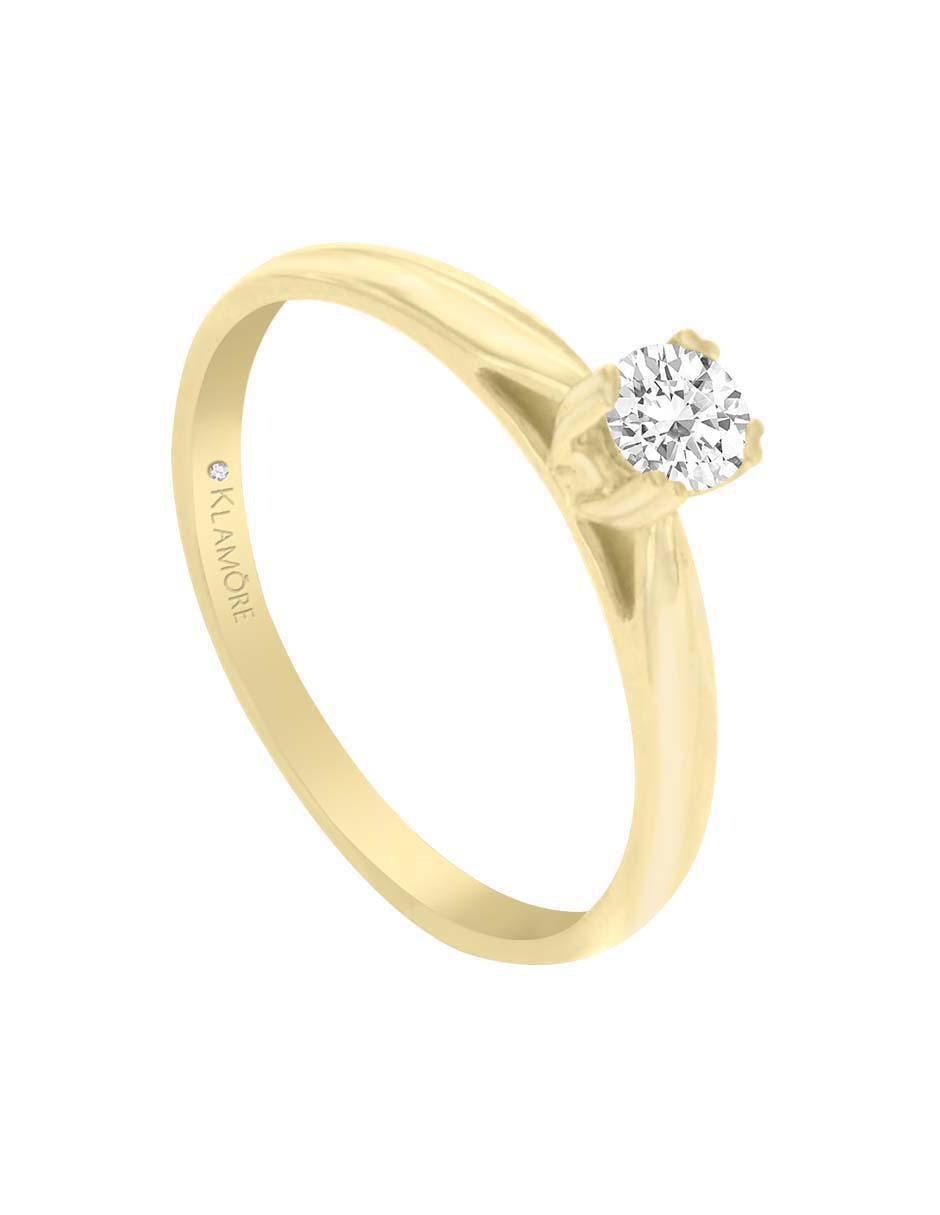 Solitario de oro 14 k Jessica diamante