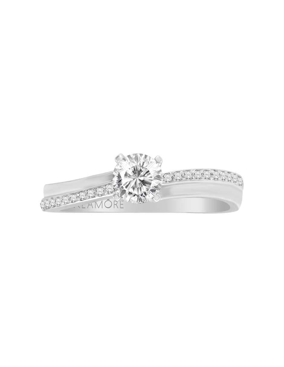 Solitario de oro 14 k Diva diamante 4