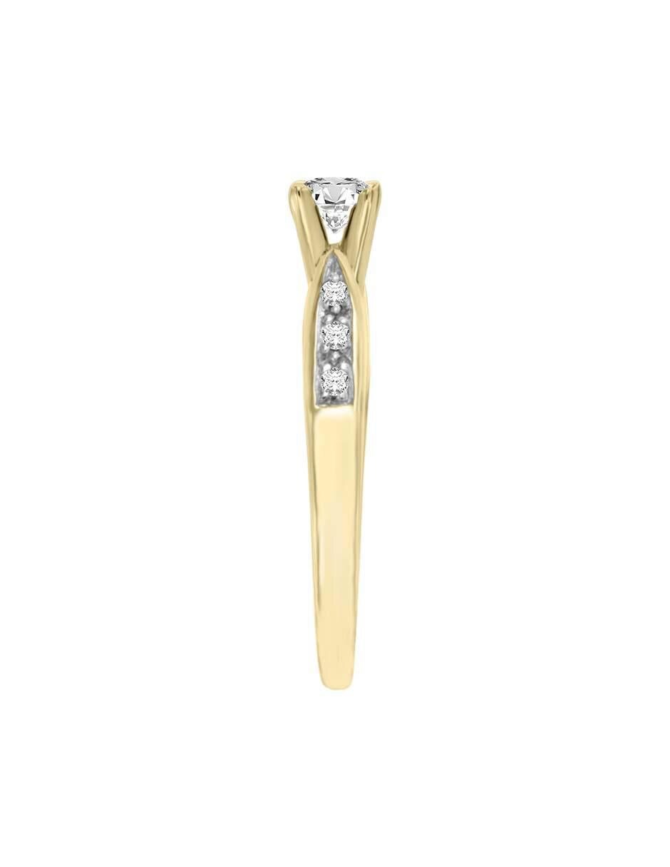 Solitario de oro 14 k Amali diamante 2