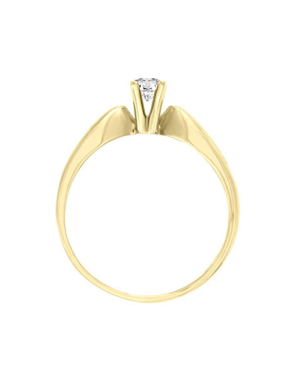 Solitario de oro 14 k Amali diamante 3
