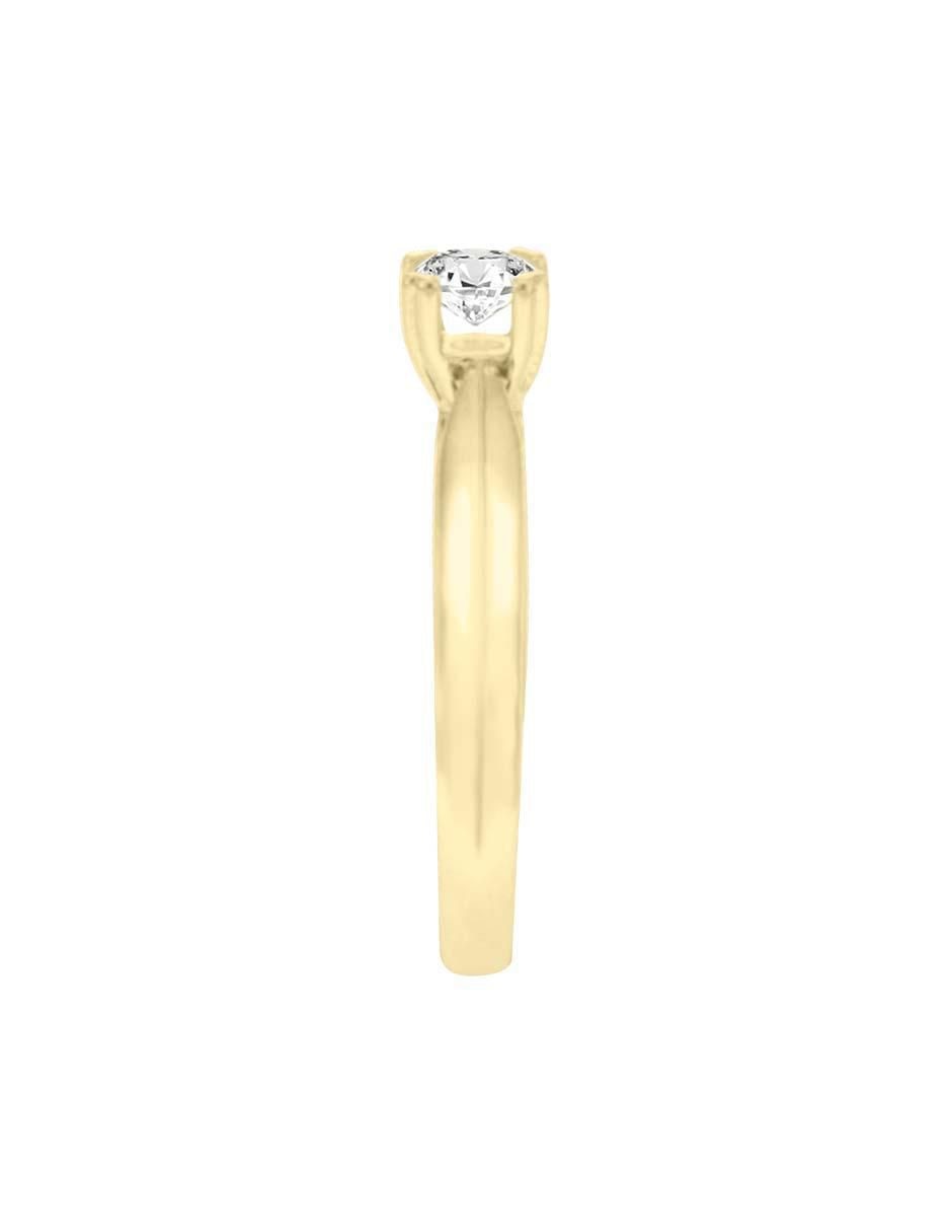 Solitario de oro 14 k Jessica diamante 2