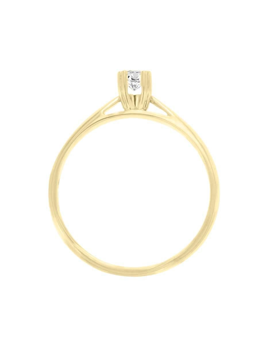 Solitario de oro 14 k Jessica diamante 3